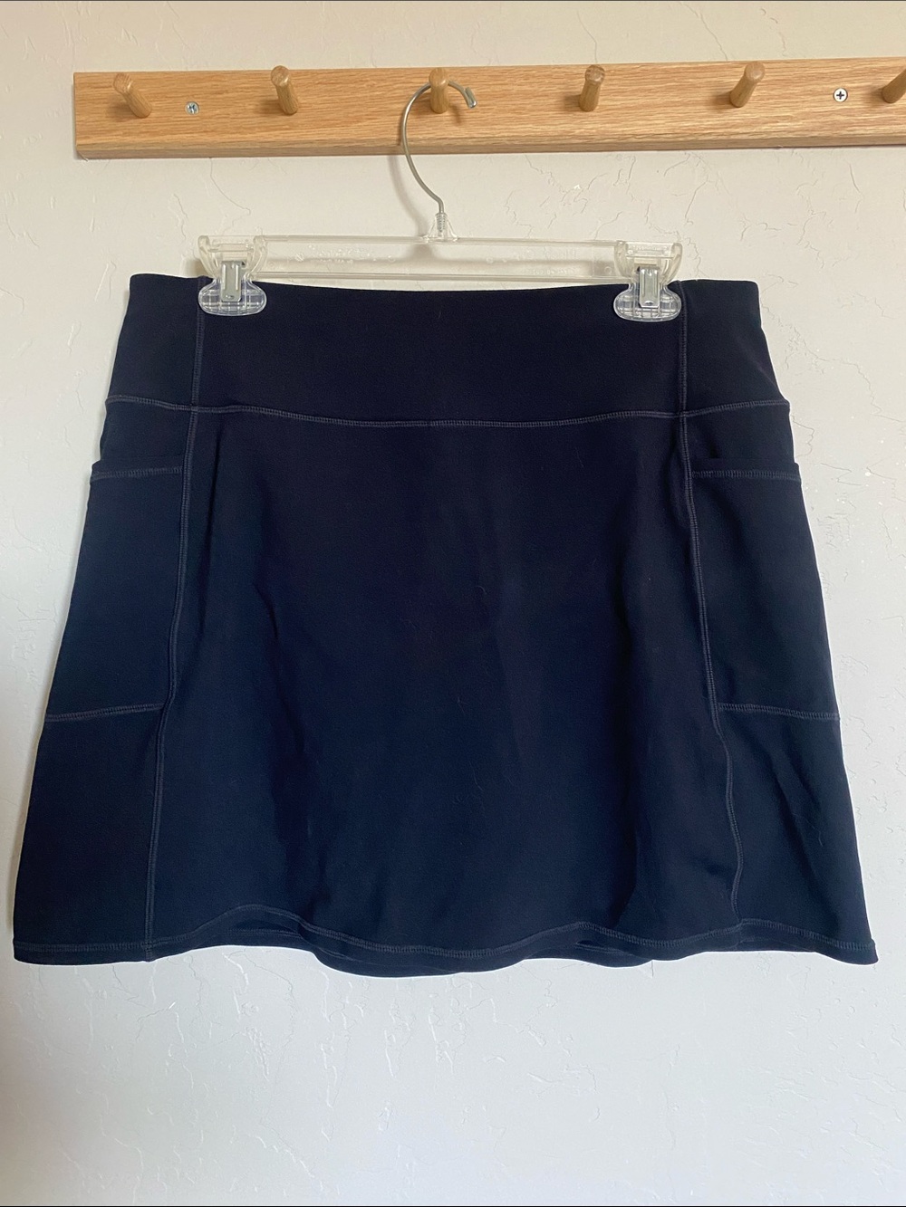 SKECHERS Women's Athletic Skort Black Pull On Stretch Size L